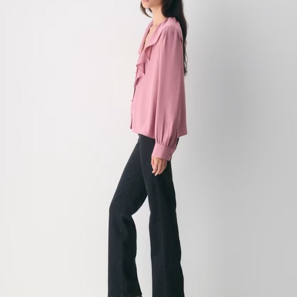 NWT Aritzia WILFRED Paradise Blouse Frozen Berry - Picture 3 of 10